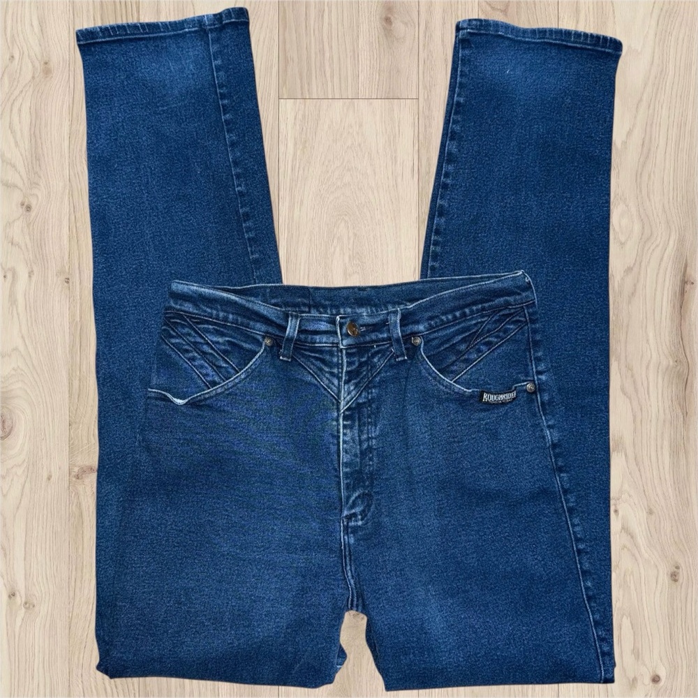 Vintage Roughrider By Circle T Jeans Women’s 30x33 Blue Bareback Rodeo Western